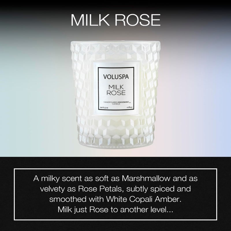 Voluspa Candle Classic - Milk Rose by Voluspa for Unisex - 6.5 oz Candle - Image 2